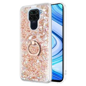 Microsonic Xiaomi Redmi Note 9 Glitter Liquid Holder Gold Cep Telefonu Kılıfı
