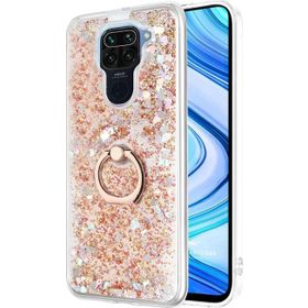 Microsonic Xiaomi Redmi Note 9 Glitter Liquid Holder Gold Cep Telefonu Kılıfı