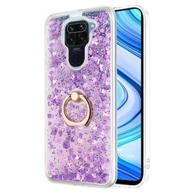 Microsonic Xiaomi Redmi Note 9 Glitter Liquid Holder Mor Cep Telefonu Kılıfı