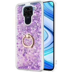 Microsonic Xiaomi Redmi Note 9 Glitter Liquid Holder Mor Cep Telefonu Kılıfı