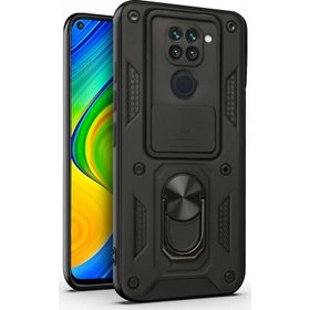 Microsonic Xiaomi Redmi Note 9 Impact Resistant Siyah Cep Telefonu Kılıfı
