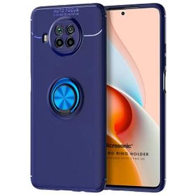 Microsonic Xiaomi Redmi Note 9 Pro 5G Kickstand Ring Holder Lacivert Cep Telefonu Kılıfı