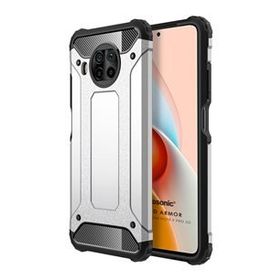 Microsonic Xiaomi Redmi Note 9 Pro 5G Rugged Armor Gümüş Cep Telefonu Kılıfı