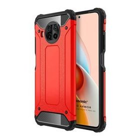 Microsonic Xiaomi Redmi Note 9 Pro 5G Rugged Armor Kırmızı Cep Telefonu Kılıfı