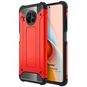 Microsonic Xiaomi Redmi Note 9 Pro 5G Rugged Armor Kırmızı Cep Telefonu Kılıfı