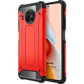 Microsonic Xiaomi Redmi Note 9 Pro 5G Rugged Armor Kırmızı Cep Telefonu Kılıfı