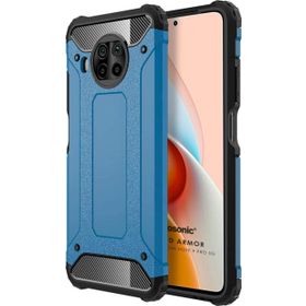 Microsonic Xiaomi Redmi Note 9 Pro 5G Rugged Armor Mavi Cep Telefonu Kılıfı