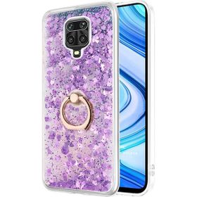 Microsonic Xiaomi Redmi Note 9 Pro Glitter Liquid Holder Mor Cep Telefonu Kılıfı