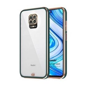 Microsonic Xiaomi Redmi Note 9 Pro Laser Plated Soft Koyu Yeşil Cep Telefonu Kılıfı
