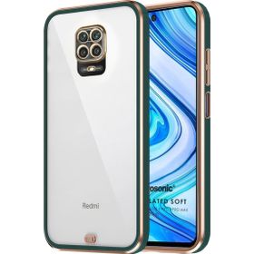 Microsonic Xiaomi Redmi Note 9 Pro Laser Plated Soft Koyu Yeşil Cep Telefonu Kılıfı