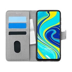 Microsonic Xiaomi Redmi Note 9 Pro Max Fabric Book Wallet Gri Cep Telefonu Kılıfı