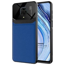 Microsonic Xiaomi Redmi Note 9 Pro Max Kılıf Uniq Leather Lacivert Cep Telefonu Kılıfı