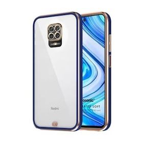 Microsonic Xiaomi Redmi Note 9 Pro Max Laser Plated Soft Lacivert Cep Telefonu Kılıfı