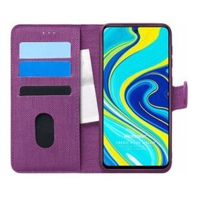 Microsonic Xiaomi Redmi Note 9 Pro Max Mor Fabric Book Wallet Cep Telefon Kılıfı