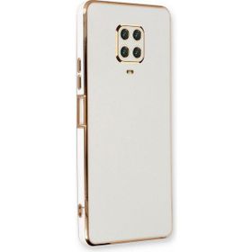 Microsonic Xiaomi Redmi Note 9 Pro Max Olive Plated Beyaz Kılıf