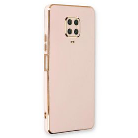 Microsonic Xiaomi Redmi Note 9 Pro Max Olive Plated Pembe Kılıf
