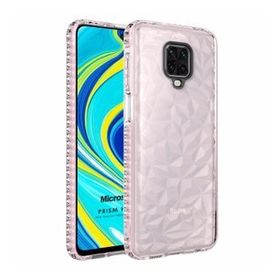 Microsonic Xiaomi Redmi Note 9 Pro Max Prism Hybrid Pembe Cep Telefonu Kılıfı