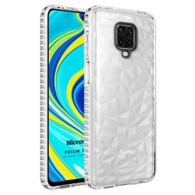 Microsonic Xiaomi Redmi Note 9 Pro Max Prism Hybrid Şeffaf Cep Telefonu Kılıfı