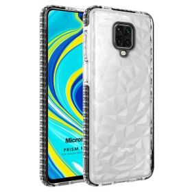 Microsonic Xiaomi Redmi Note 9 Pro Max Prism Hybrid Siyah Cep Telefonu Kılıfı