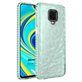 Microsonic Xiaomi Redmi Note 9 Pro Max Prism Hybrid Yeşil Cep Telefonu Kılıfı