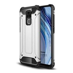 Microsonic Xiaomi Redmi Note 9 Rugged Armor Gümüş Kılıf