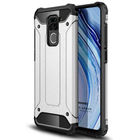 Microsonic Xiaomi Redmi Note 9 Rugged Armor Gümüş Kılıf