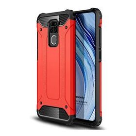 Microsonic Xiaomi Redmi Note 9 Rugged Armor Kırmızı Cep Telefonu Kılıfı