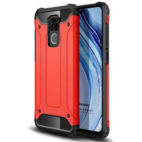 Microsonic Xiaomi Redmi Note 9 Rugged Armor Kırmızı Cep Telefonu Kılıfı