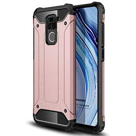 Microsonic Xiaomi Redmi Note 9 Rugged Armor Rose Gold Cep Telefonu Kılıfı