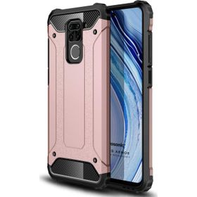 Microsonic Xiaomi Redmi Note 9 Rugged Armor Rose Gold Cep Telefonu Kılıfı