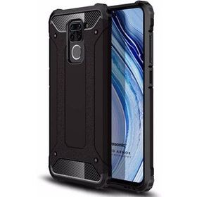 Microsonic Xiaomi Redmi Note 9 Rugged Armor Siyah Kılıf