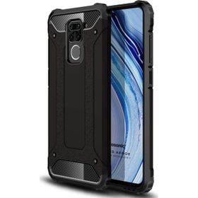Microsonic Xiaomi Redmi Note 9 Rugged Armor Siyah Kılıf
