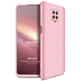 Microsonic Xiaomi Redmi Note 9S Double 360 Rose Gold Cep Telefonu Kılıfı