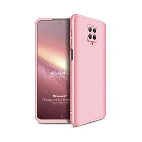 Microsonic Xiaomi Redmi Note 9S Double 360 Rose Gold Cep Telefonu Kılıfı