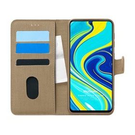 Microsonic Xiaomi Redmi Note 9S Fabric Book Wallet Gold Cep Telefonu Kılıfı