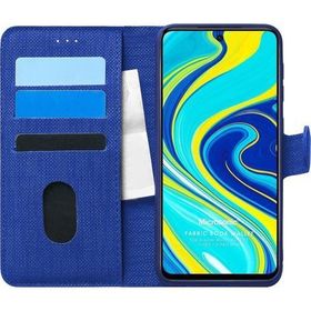Microsonic Xiaomi Redmi Note 9S Fabric Book Wallet Lacivert Cep Telefonu Kılıfı