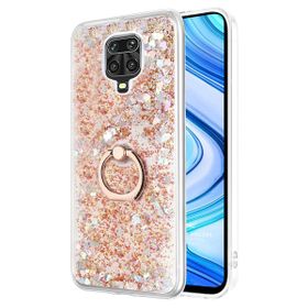 Microsonic Xiaomi Redmi Note 9S Glitter Liquid Holder Gold Cep Telefonu Kılıfı