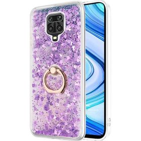Microsonic Xiaomi Redmi Note 9S Glitter Liquid Holder Mor Cep Telefonu Kılıfı