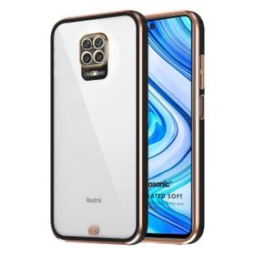 Microsonic Xiaomi Redmi Note 9S Laser Plated Soft Siyah Cep Telefonu Kılıfı