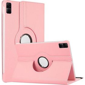 Microsonic Xiaomi Redmi Pad 360 Dönerli Stand Deri Açık Pembe Kılıf