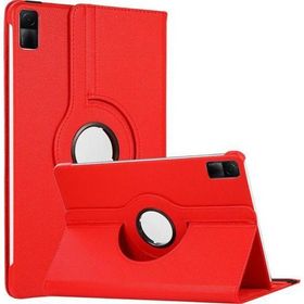 Microsonic Xiaomi Redmi Pad 360 Dönerli Stand Deri Kırmızı Cep Telefonu Kılıfı