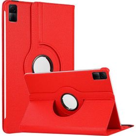 Microsonic Xiaomi Redmi Pad 360 Dönerli Stand Deri Kırmızı Cep Telefonu Kılıfı