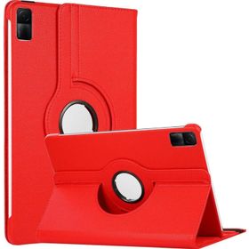 Microsonic Xiaomi Redmi Pad 360 Dönerli Stand Deri Kırmızı Cep Telefonu Kılıfı