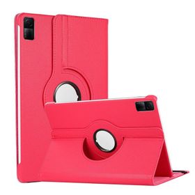 Microsonic Xiaomi Redmi Pad 360 Dönerli Stand Deri Koyu Pembe Kılıf