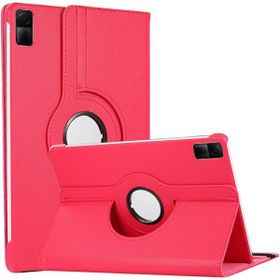 Microsonic Xiaomi Redmi Pad 360 Dönerli Stand Deri Koyu Pembe Kılıf