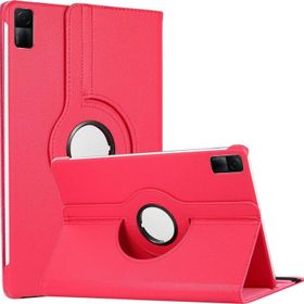 Microsonic Xiaomi Redmi Pad 360 Dönerli Stand Deri Koyu Pembe Kılıf