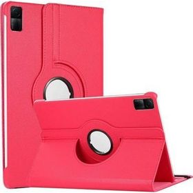 Microsonic Xiaomi Redmi Pad 360 Dönerli Stand Deri Koyu Pembe Kılıf