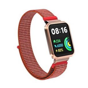 Microsonic Xiaomi Redmi Watch 2 Lite Hasırlı Woven Sport Loop Kırmızı Kordon