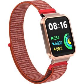 Microsonic Xiaomi Redmi Watch 2 Lite Hasırlı Woven Sport Loop Kırmızı Kordon