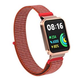 Microsonic Xiaomi Redmi Watch 2 Lite Hasırlı Woven Sport Loop Kırmızı Kordon